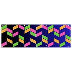 Background Pattern Geometric Pink Yellow Green Banner And Sign 9  X 3  by Maspions