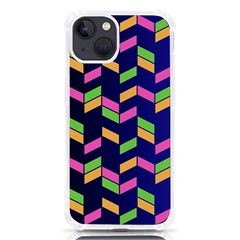 Background Pattern Geometric Pink Yellow Green Iphone 13 Tpu Uv Print Case by Maspions