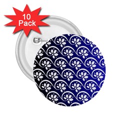 Pattern Floral Flowers Leaves Botanical 2 25  Buttons (10 Pack)  by Maspions