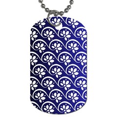 Pattern Floral Flowers Leaves Botanical Dog Tag (one Side)