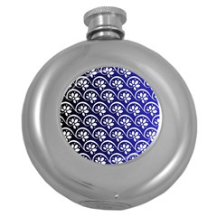 Pattern Floral Flowers Leaves Botanical Round Hip Flask (5 Oz)