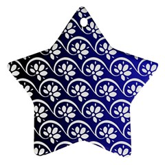 Pattern Floral Flowers Leaves Botanical Star Ornament (two Sides) by Maspions