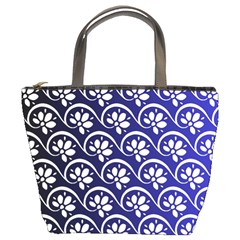 Pattern Floral Flowers Leaves Botanical Bucket Bag