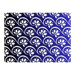 Pattern Floral Flowers Leaves Botanical Two Sides Premium Plush Fleece Blanket (mini)