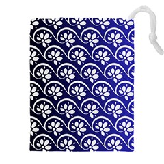 Pattern Floral Flowers Leaves Botanical Drawstring Pouch (4xl) by Maspions