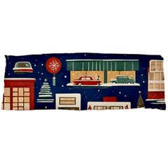 Cars Snow City Landscape Vintage Old Time Retro Pattern Body Pillow Case Dakimakura (two Sides) by Maspions