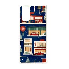 Cars Snow City Landscape Vintage Old Time Retro Pattern Samsung Galaxy Note 20 Tpu Uv Case