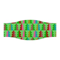 Trees Pattern Retro Pink Red Yellow Holidays Advent Christmas Stretchable Headband