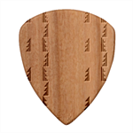 Trees Pattern Retro Pink Red Yellow Holidays Advent Christmas Guitar Shape Wood Guitar Pick Holder Case And Picks Set Pick