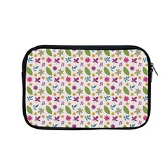 Pattern Flowers Leaves Green Purple Pink Apple Macbook Pro 13  Zipper Case