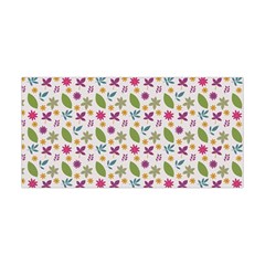 Pattern Flowers Leaves Green Purple Pink Yoga Headband by Maspions