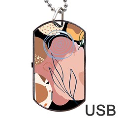 Abstract Boho Bohemian Style Retro Vintage Dog Tag Usb Flash (two Sides) by Proyonanggan