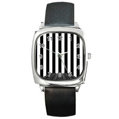 Stripes Geometric Pattern Digital Art Art Abstract Abstract Art Square Metal Watch by Proyonanggan