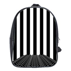 Stripes Geometric Pattern Digital Art Art Abstract Abstract Art School Bag (xl) by Proyonanggan