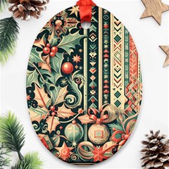 Winter Snow Holidays Ornament (oval) by Bedest