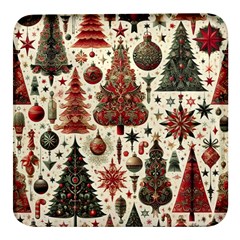 Christmas Decoration Square Glass Fridge Magnet (4 Pack) by Bedest