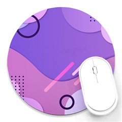 Colorful Labstract Wallpaper Theme Round Mousepad by Apen