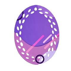 Colorful Labstract Wallpaper Theme Ornament (oval Filigree)