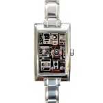 Retro Cameras Old Vintage Antique Technology Wallpaper Retrospective Rectangle Italian Charm Watch Front