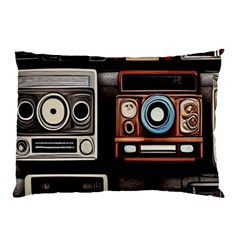 Retro Cameras Old Vintage Antique Technology Wallpaper Retrospective Pillow Case by Grandong