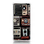 Retro Cameras Old Vintage Antique Technology Wallpaper Retrospective Samsung Galaxy S20 Ultra 6.9 Inch TPU UV Case Front