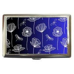 Pattern Floral Leaves Botanical White Flowers Cigarette Money Case