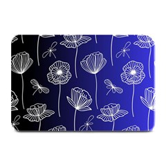 Pattern Floral Leaves Botanical White Flowers Plate Mats