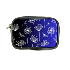 Pattern Floral Leaves Botanical White Flowers Coin Purse