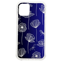 Pattern Floral Leaves Botanical White Flowers Iphone 12 Mini Tpu Uv Print Case	