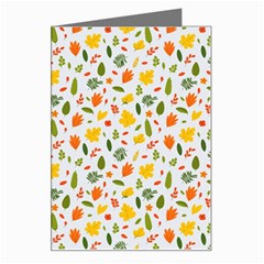 Background Pattern Flowers Leaves Autumn Fall Colorful Leaves Foliage Greeting Card