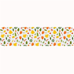 Background Pattern Flowers Leaves Autumn Fall Colorful Leaves Foliage Large Bar Mat