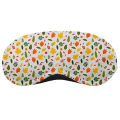 Background Pattern Flowers Leaves Autumn Fall Colorful Leaves Foliage Sleep Mask