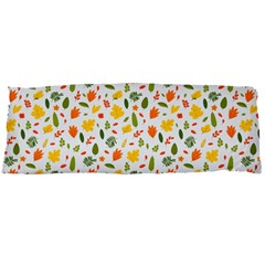 Background Pattern Flowers Leaves Autumn Fall Colorful Leaves Foliage Body Pillow Case Dakimakura (two Sides)