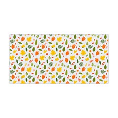 Background Pattern Flowers Leaves Autumn Fall Colorful Leaves Foliage Yoga Headband by Maspions