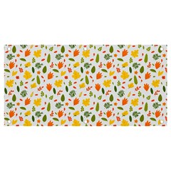 Background Pattern Flowers Leaves Autumn Fall Colorful Leaves Foliage Banner And Sign 4  X 2  by Maspions