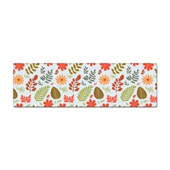 Background Pattern Flowers Design Leaves Autumn Daisy Fall Sticker (bumper) by Maspions