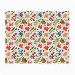 Background Pattern Flowers Design Leaves Autumn Daisy Fall Small Glasses Cloth (2 Sides) by Maspions