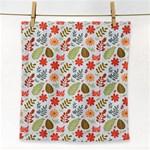 Background Pattern Flowers Design Leaves Autumn Daisy Fall Face Towel Front