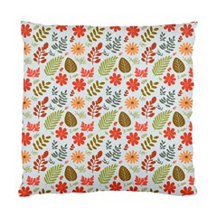 Background Pattern Flowers Design Leaves Autumn Daisy Fall Standard Cushion Case (one Side)