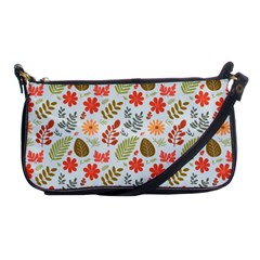 Background Pattern Flowers Design Leaves Autumn Daisy Fall Shoulder Clutch Bag