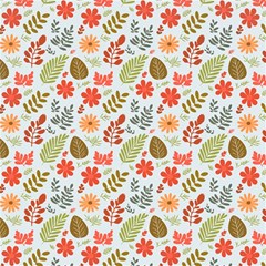 Background Pattern Flowers Design Leaves Autumn Daisy Fall Play Mat (rectangle)