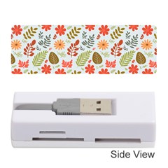 Background Pattern Flowers Design Leaves Autumn Daisy Fall Memory Card Reader (stick) by Maspions