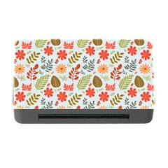 Background Pattern Flowers Design Leaves Autumn Daisy Fall Memory Card Reader With Cf by Maspions