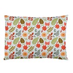 Background Pattern Flowers Design Leaves Autumn Daisy Fall Pillow Case (Two Sides) Front