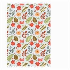 Background Pattern Flowers Design Leaves Autumn Daisy Fall Small Garden Flag (two Sides)