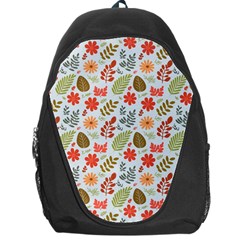 Background Pattern Flowers Design Leaves Autumn Daisy Fall Backpack Bag