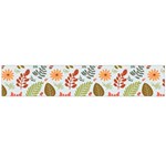 Background Pattern Flowers Design Leaves Autumn Daisy Fall Large Premium Plush Fleece Scarf  Front