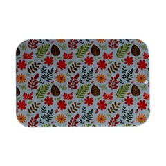 Background Pattern Flowers Design Leaves Autumn Daisy Fall Open Lid Metal Box (silver)  