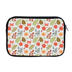 Background Pattern Flowers Design Leaves Autumn Daisy Fall Apple Macbook Pro 17  Zipper Case