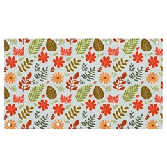 Background Pattern Flowers Design Leaves Autumn Daisy Fall Banner And Sign 7  X 4  by Maspions